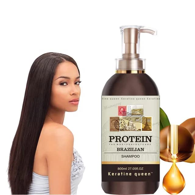 Natural Keratin Queen Shampoo and Conditioner Set, 4 Bottles