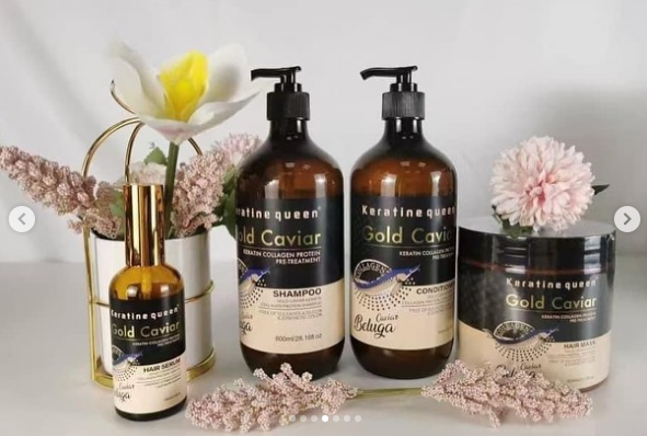 Golden Caviar Shining Nourishing Keratin Collagen Conditioner Set, 4 Bottles