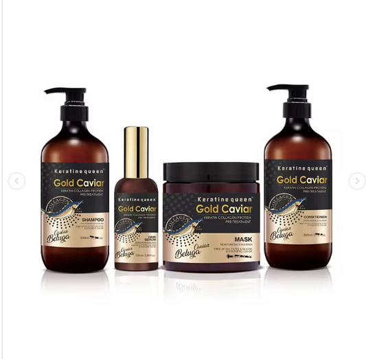 Golden Caviar Shining Nourishing Keratin Collagen Conditioner Set, 4 Bottles