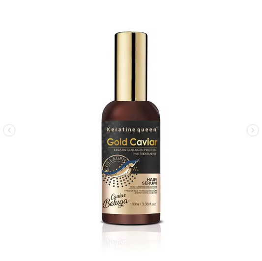 Gold Caviar Hair Serum with Nourishing Keratin and Organic Ingredients, 100ml