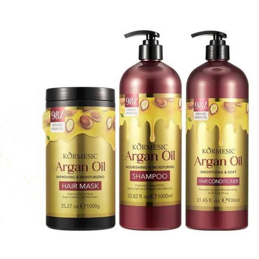 Argan Oil Shampoo, Conditioner, and Mask Combo Set
