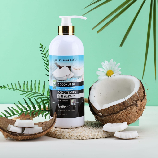 Coconut Conditioner Anti-Dandruff with Vitamin E, Keratin Extract and Collagen 800ml