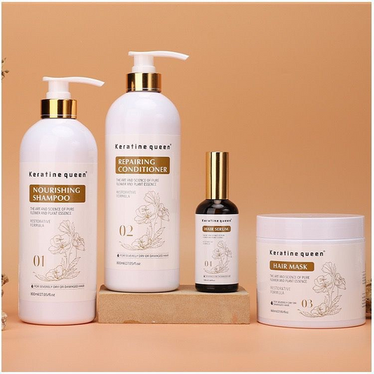 Keratin Queen Shampoo and Nourishing Softening Conditioner Set