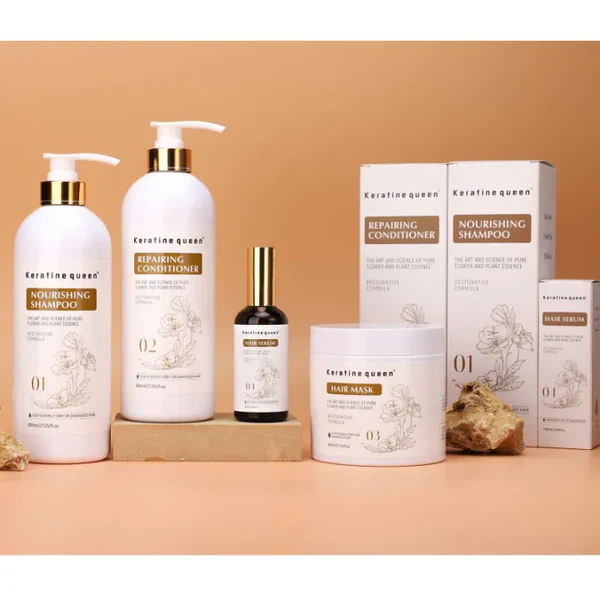 Keratin Queen Shampoo and Nourishing Softening Conditioner Set