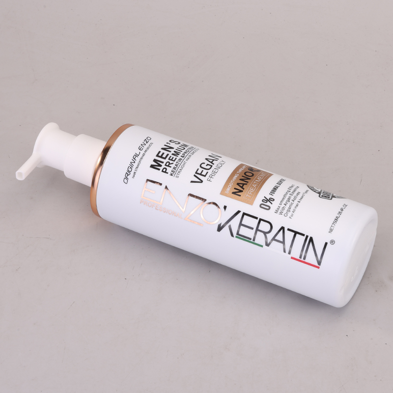ENZO Formaldehyde-Free Keratin Hair Treatment Blow-Dry Straightening Cream for Damaged Afro Hair, 750ml
