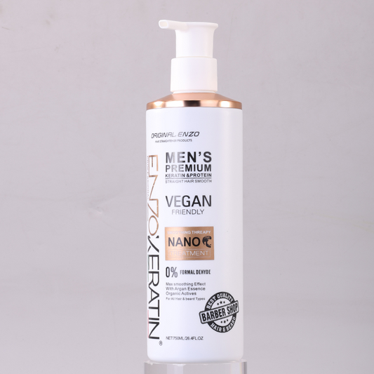 ENZO Formaldehyde-Free Keratin Hair Treatment Blow-Dry Straightening Cream for Damaged Afro Hair, 750ml