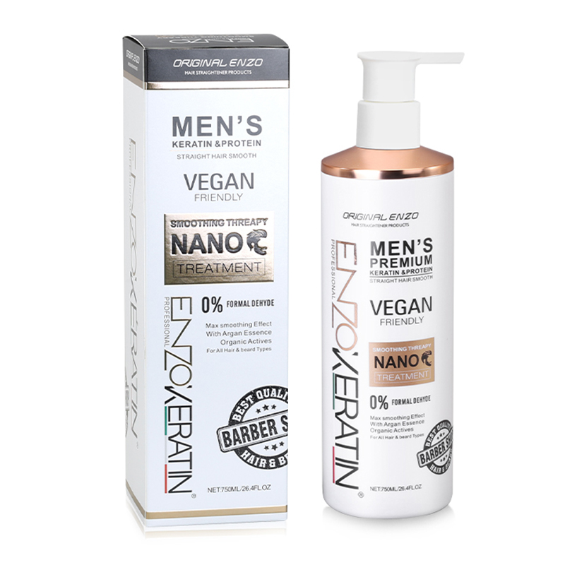 ENZO Formaldehyde-Free Keratin Hair Treatment Blow-Dry Straightening Cream for Damaged Afro Hair, 750ml