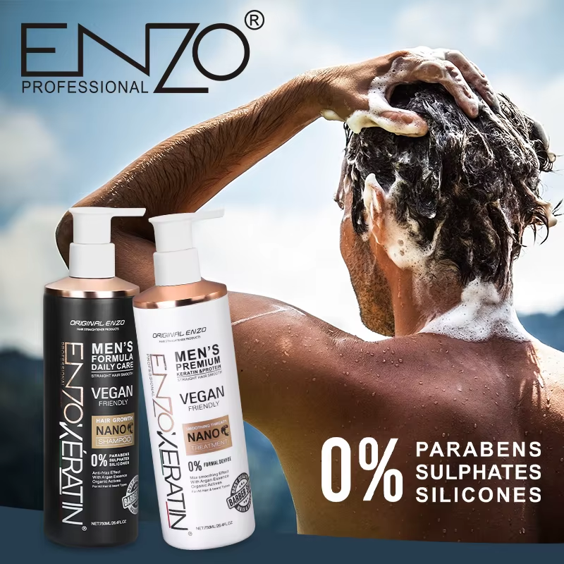 ENZO Strong Thickening Machine Biotin, Anti-Hair Loss, Hair Growth Shampoo and Conditioner Straightening Cream