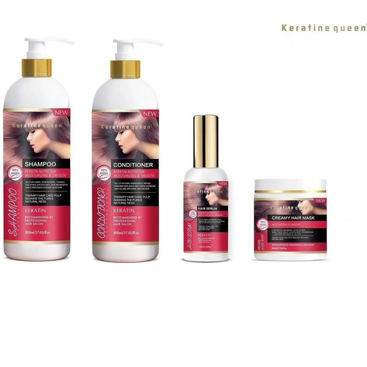 Contains keratin, botulinum toxin and collagen, shampoo set