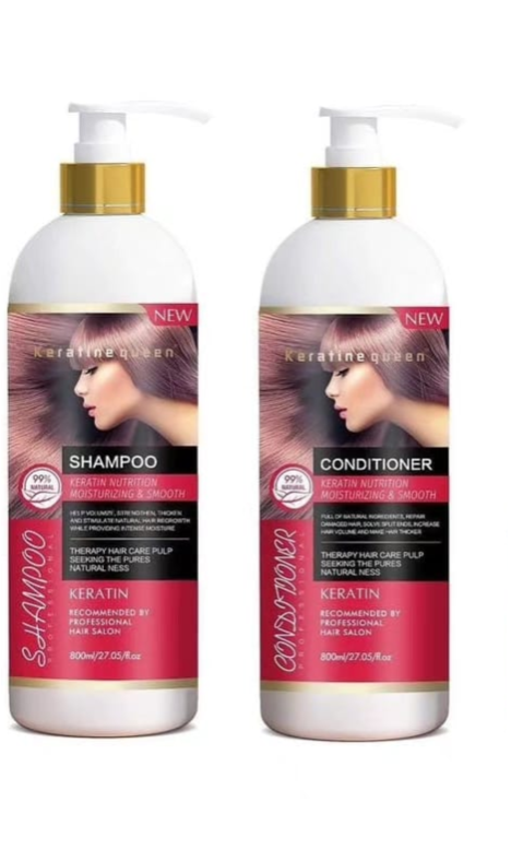 Formulated with keratin, botulinum toxin and collagen. Shampoo and conditioner set