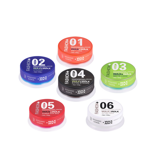Fashion Strong Hold Curry Wax, Wet Hair Styling - Set, 6 Count