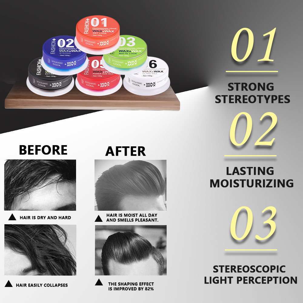Fashion Strong Hold Curry Wax, Wet Style - 150ml Green