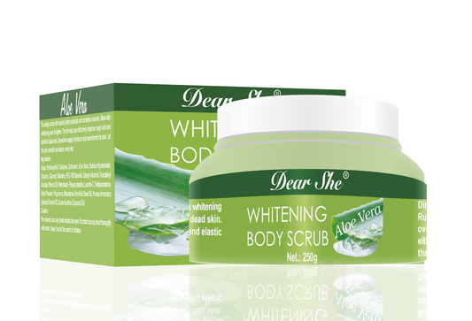 Natural plant essence aloe vera body scrub 250g whitening exfoliating nourishing moisturizing