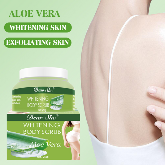 Natural plant essence aloe vera body scrub 250g whitening exfoliating nourishing moisturizing
