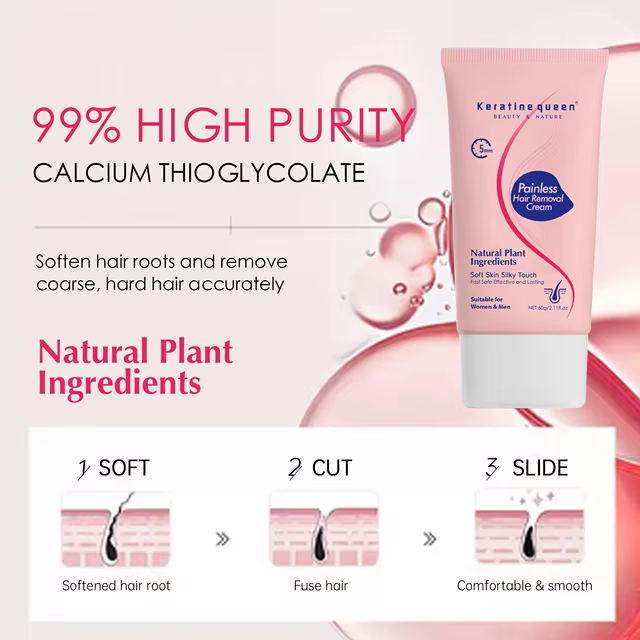 Gentle natural plant ingredients long-lasting hair removal private area painless hair removal cream