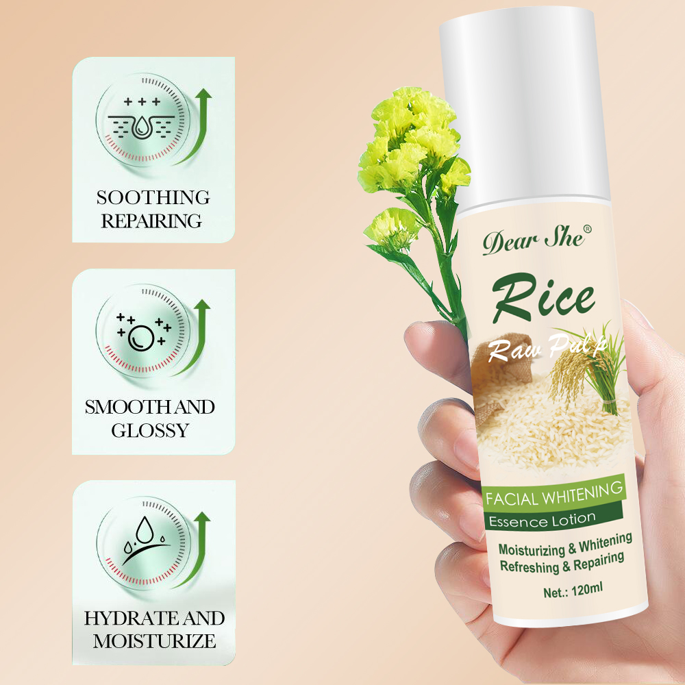 Rice Whitening Facial Essence Lotion, Moisturizing and Repairing, 120ml