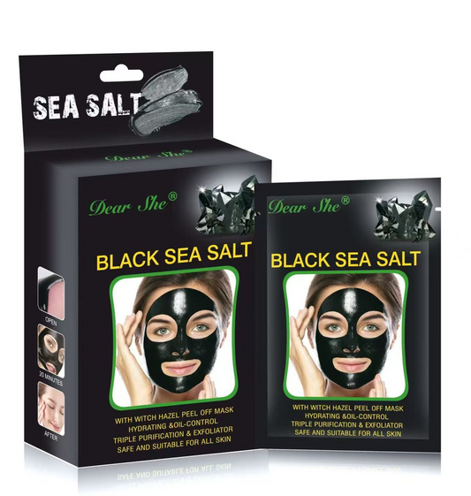 Whitening Black Sea Salt Moisturizing Mask - 10 Count