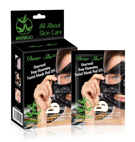Activated Carbon Deep Cleansing Peel-Off Mask, Moisturizing and Hydrating, 1 box - 10 pieces