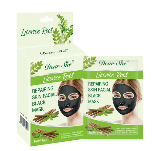 Skin Repair Black Mask Licorice Root Deep Moisturizing, 1 box - 10 pieces