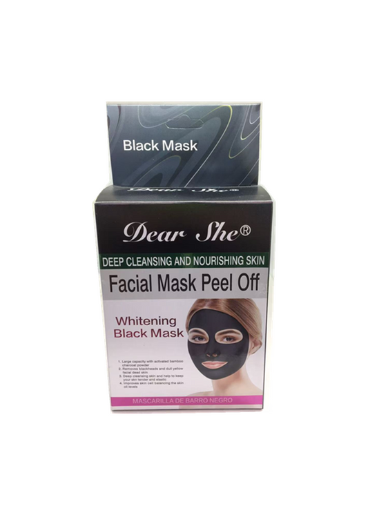 Deep cleansing and nourishing peel-off whitening black mask, 1 box - 10 pieces