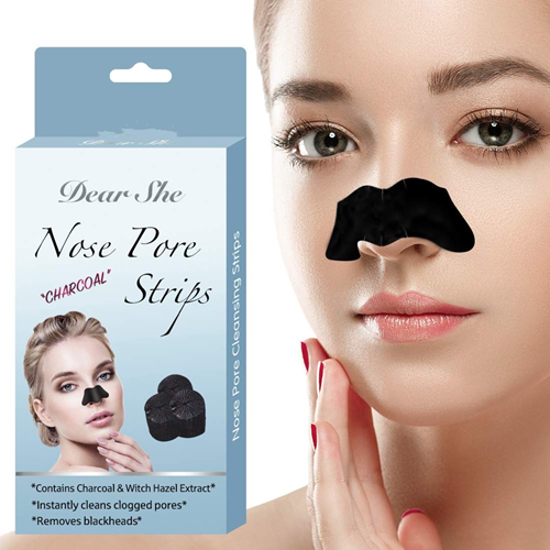 Cleansing Charcoal Nose Strips, Removes Blackheads and Unclogs Pores, 1 Box - 10 Strips
