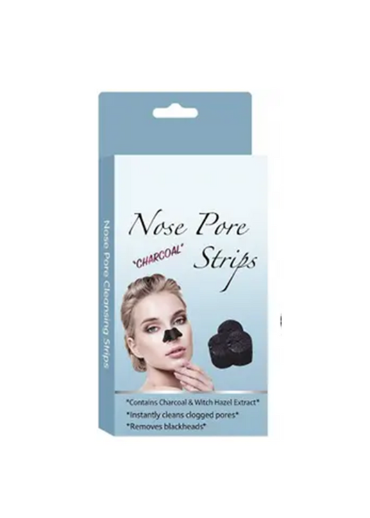 Cleansing Charcoal Nose Strips, Removes Blackheads and Unclogs Pores, 1 Box - 10 Strips