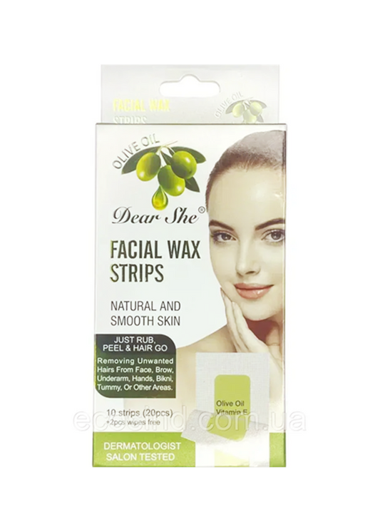 Olive Oil Facial Waxing Paper, 20 Sheets per Box