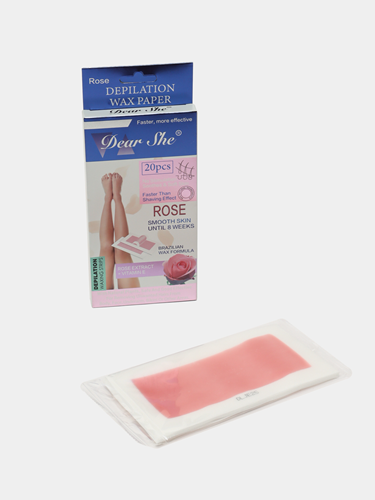 Rose Hair Removal Wax for Body and Face, 1 Box - 20 Wax Sheets