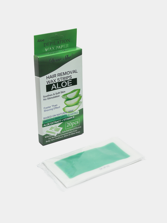 Natural Aloe Vera Hair Removal Wax Paper, 1 box - 20 pieces