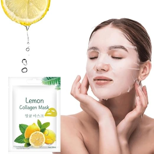 Natural Fruit Lemon Collagen Mask, 28g per piece