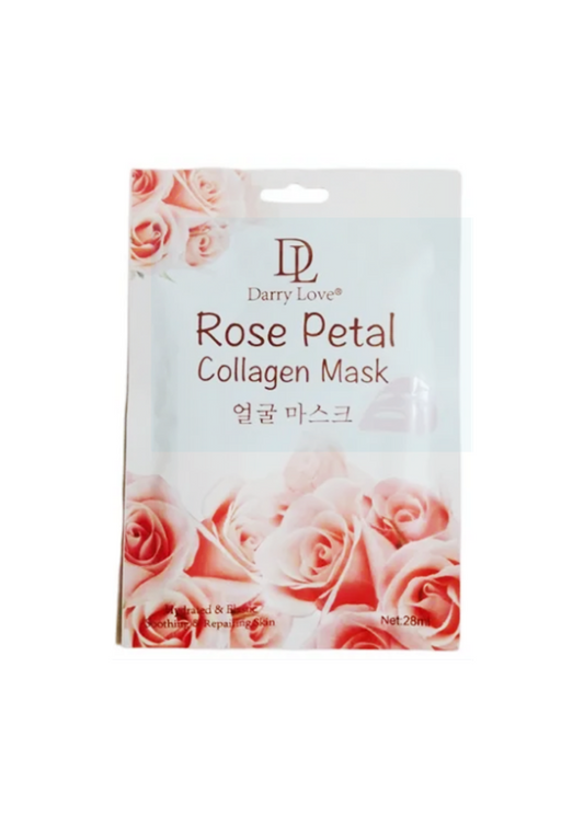 Rose Collagen Hydrating, Rejuvenating, Soothing and Repairing Mask, 1 Sheet