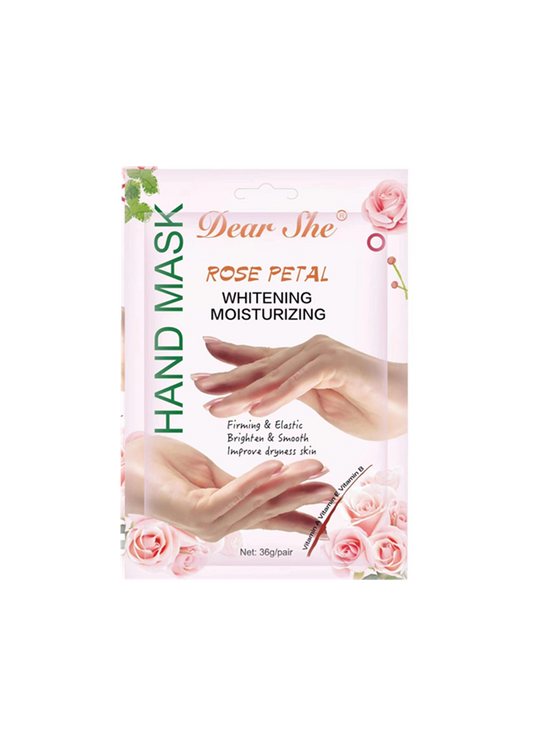 Rose Petal Whitening and Moisturizing Hand Mask, 2 Sheets - 36g