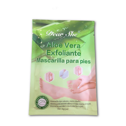 Aloe Vera Exfoliating and Brightening Foot Mask, 1 pair - 40g
