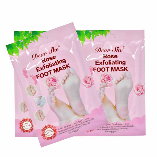 Rose Exfoliating Brightening Moisturizing Foot Mask, 1 pair