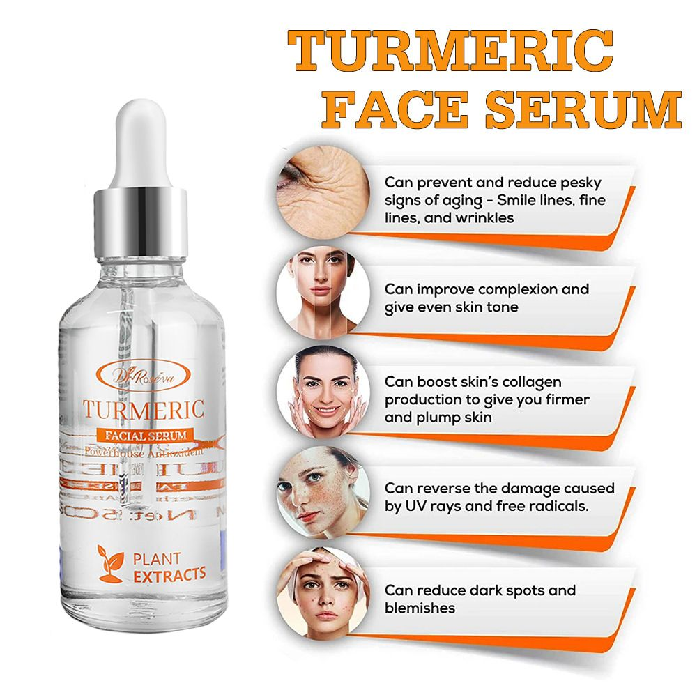 Dr.ROSEVA-Nourishing and Hydrating Organic Turmeric Face Serum - 50ml