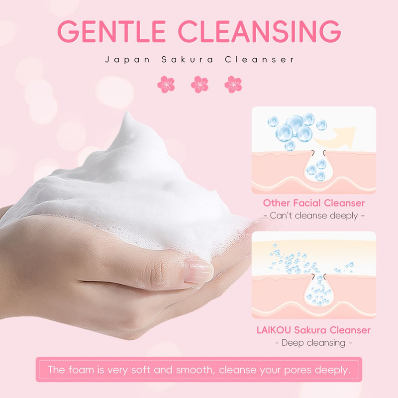 DR.ROSEVA - Acne-fighting Deep Cleansing Sakura Foaming Cleanser, 100g