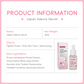 Sakura Brightening Moisturizing Skin Firming Serum, 30g