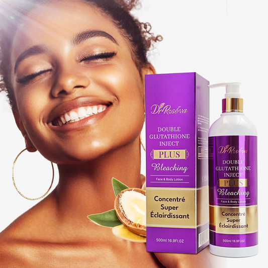 Double Glutathione Face and Body Lotion, Concentrated Super Brightening, 500ml