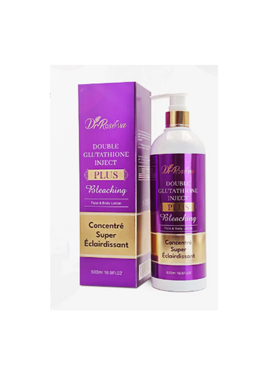 Double Glutathione Face and Body Lotion, Concentrated Super Brightening, 500ml