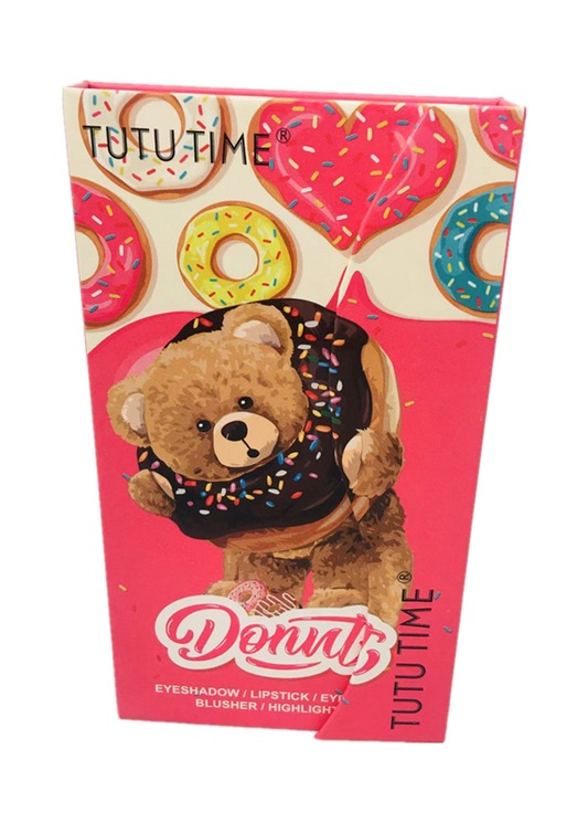 TUTTU TIME (Donut) Makeup Set Palette with Mirror, 90g