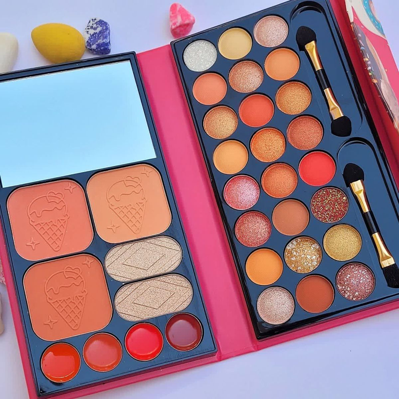 TUTTU TIME (Donut) Makeup Set Palette with Mirror, 90g