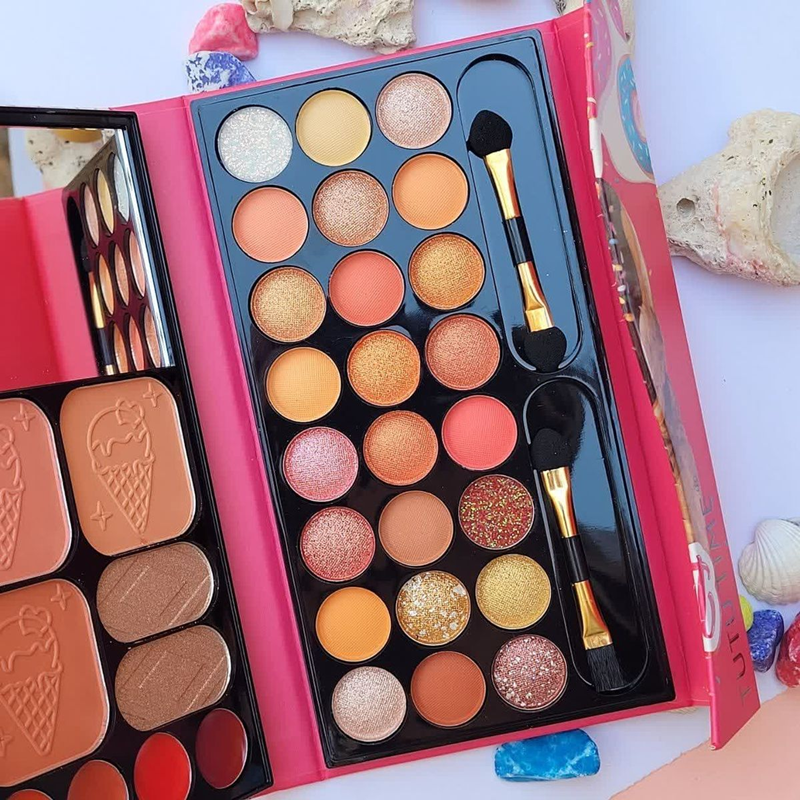 TUTTU TIME (Donut) Makeup Set Palette with Mirror, 90g