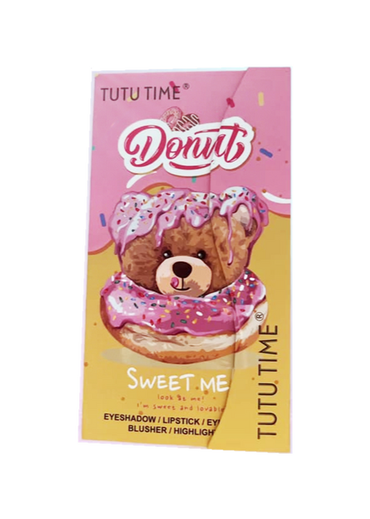 TUTTU TIME (Donut) Makeup Set Palette with Mirror, Makeup Palette, 90g
