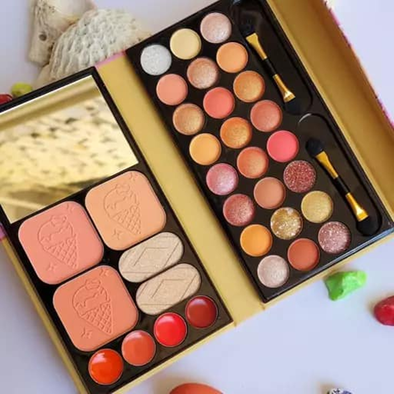 TUTTU TIME (Donut) Makeup Set Palette with Mirror, Makeup Palette, 90g