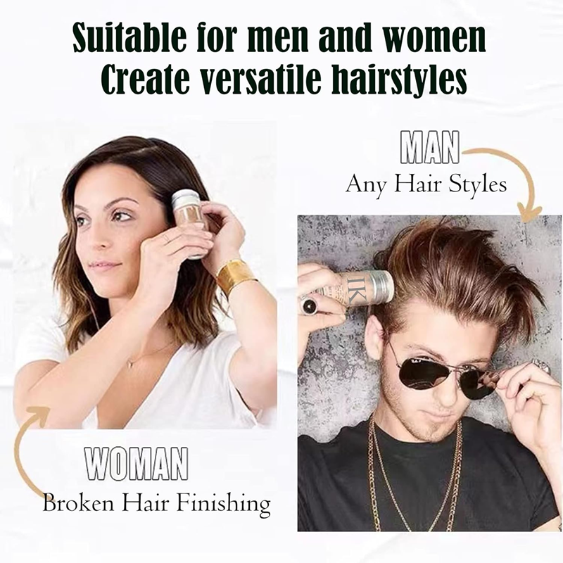 Hair Wax Stick, Wig Edge Control Stick, Non-Greasy Styling Wig Wax for Flyaways, Fringe & Frizzy Hair, 75g