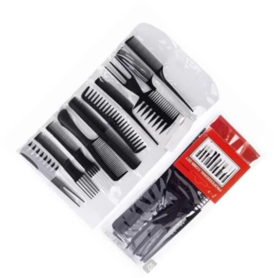 10-piece professional styling comb set