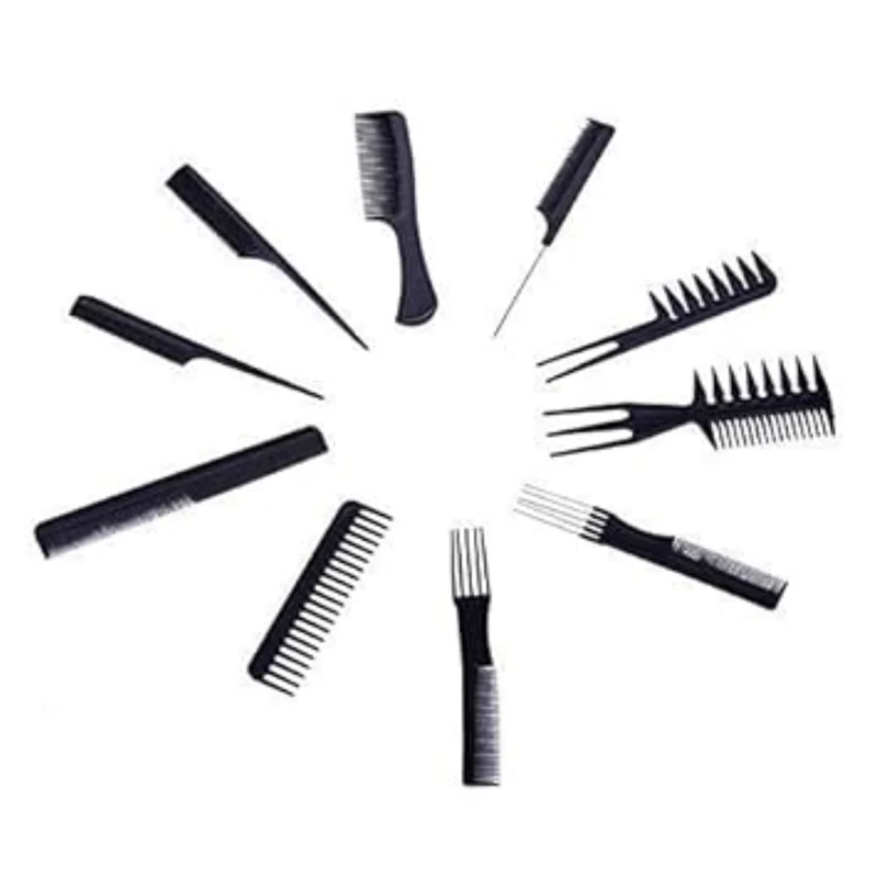 10-piece professional styling comb set