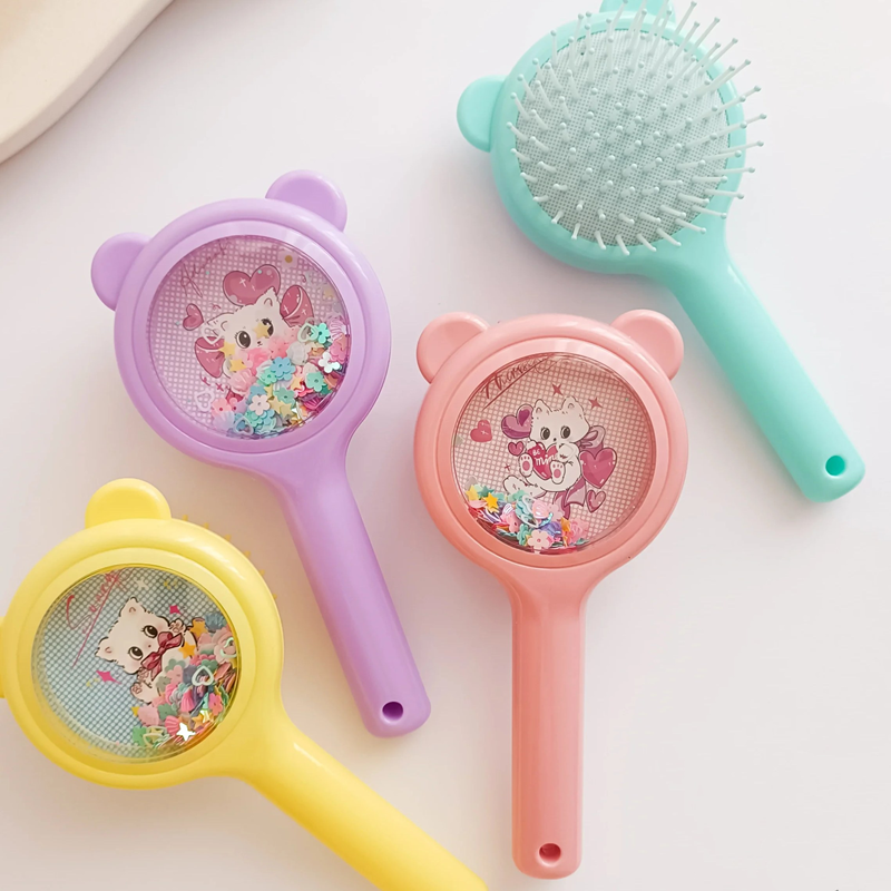 Mini Kitten Detangling Brush for Kids and Girls, Available in 4 Colors