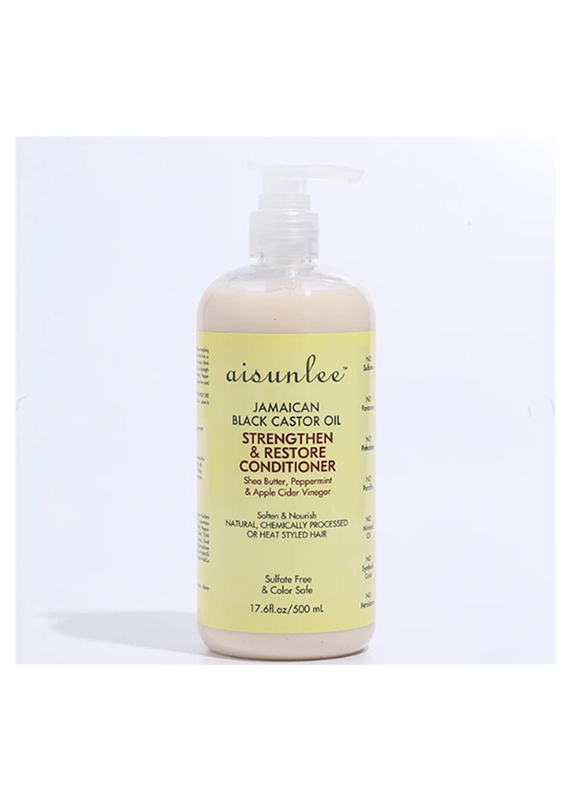 Black Castor Oil Nourishing Moisturizing Repair Shampoo Set, 4 Bottles