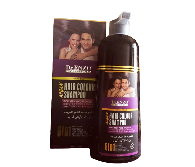 Enzo Professional Black Hair Color Treatment Shampoo 420ml